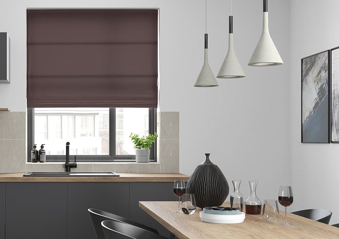 Faux Suede, Charcoal - Twist&Fit Roman Blind - Image 3
